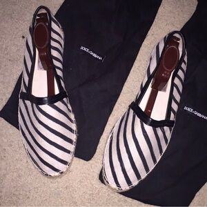 Dolce & Gabbana Striped Espadrilles 10 UK  11 US